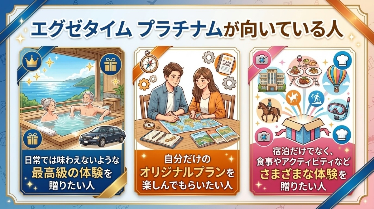 こんな人におすすめ！エグゼタイム プラチナムが向いている人