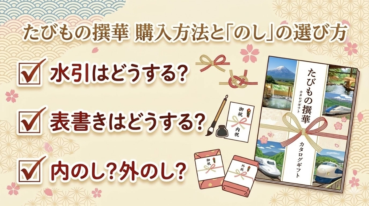 たびもの撰華の購入方法・“のし”の選び方